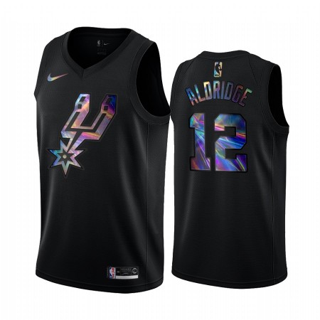 Maillot Homme San Antonio Spurs LaMarcus Aldridge 12 Iridescent HWC Collection Swingman